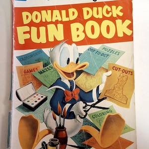Dell Comics Walt Disney Donald Duck Fun Book # 1 1953 Vintage Comic Book