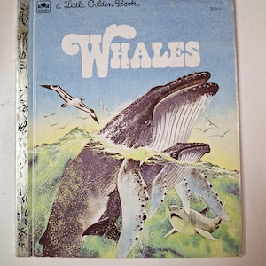 Whales Vintage Kids Little Golden Book