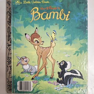 Walt Disney&#39;s Bambi Vintage Kids Little Golden Book