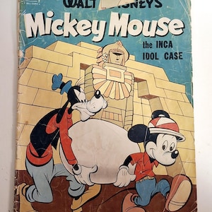 Dell Comics Walt Disney's Mickey Mouse # 371 The Inca Idol Case 1952 Fumetto d'epoca