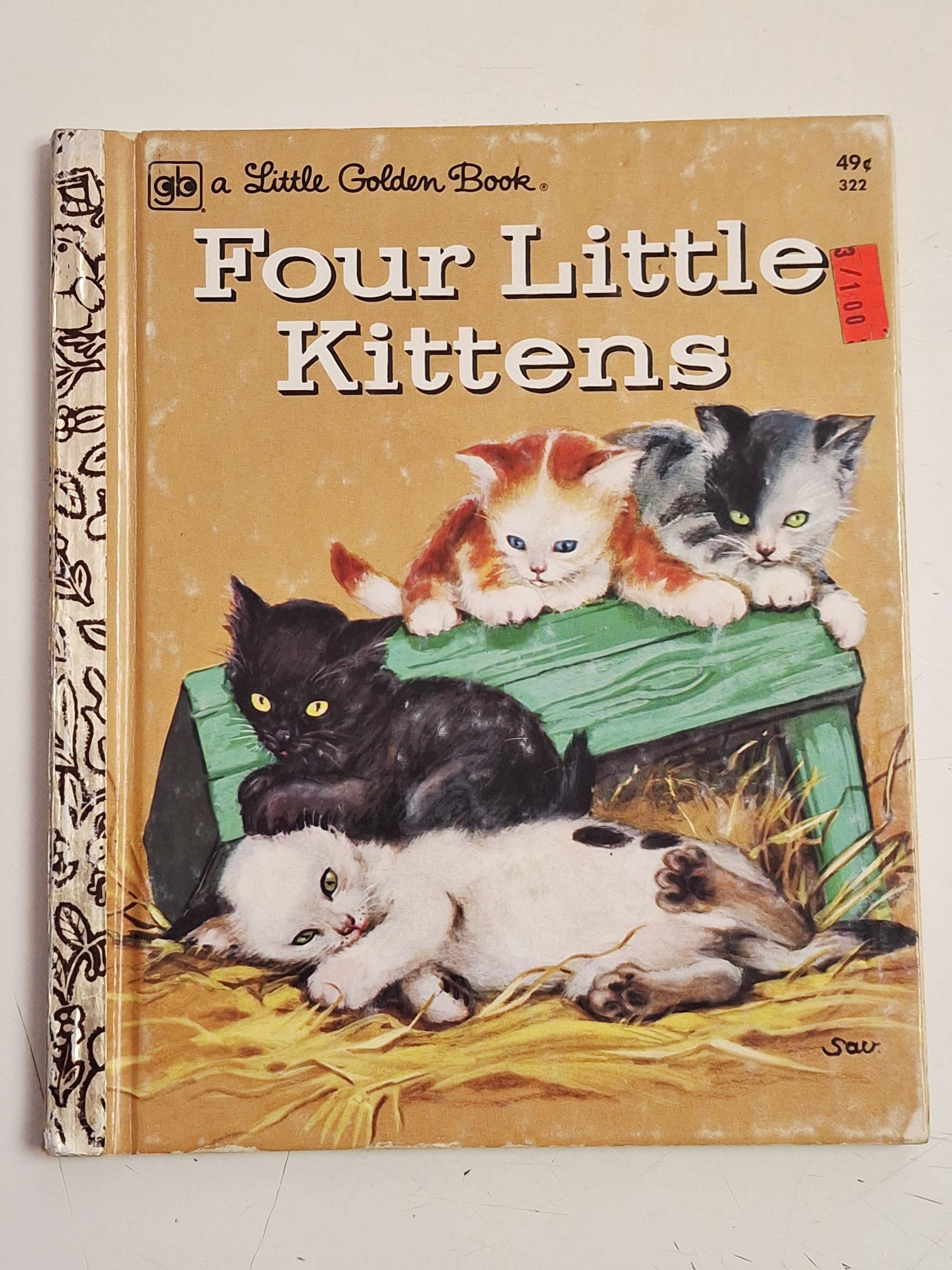 Vintage Little Golden Book Four Little Kittens