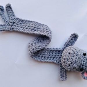 Crochet Hippo Bookmark Pattern/ Crochet pattern/ Animal bookmark/crochet bookmark