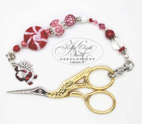 Santa Scissor Fob Scissor Find Lanyard Fob Keyfob Purse | Etsy