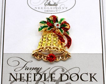 Dzwonek świąteczny z igłą: Chartreuse Swarovski Crystal Needle Dock