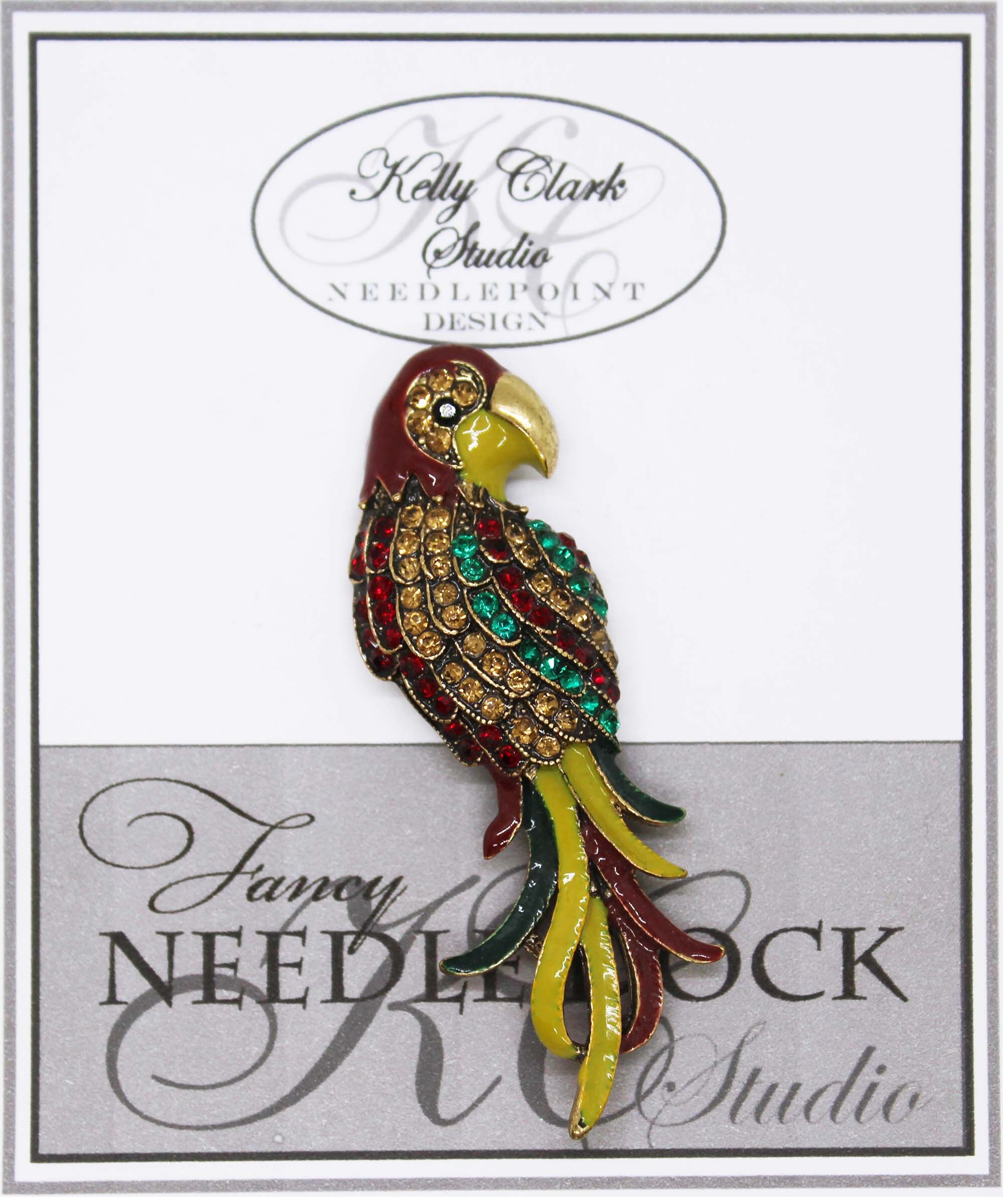 Parrot Needle Dock, Canvas Magnet, Needle Minder, Needle Garage