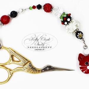 Cat Scissor Fob, Scissor Find, Lanyard fob, Keyfob, Purse Fob