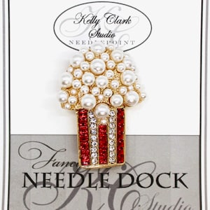 Popcorn Needle Dock, Canvas Magnet, Needle Minder, Needle Garage