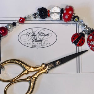 Porte-clés ciseaux avec breloque coccinelle, porte-monnaie, porte-clés, porte-clés