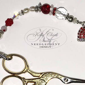 Swarovski Santa Hat Scissor Fob