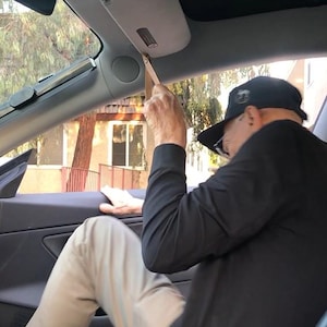 Premium Leather Car Truck SUV Grab Handle – Mobility Aid, Lifted Truck Driver Side, Entry Exit Assist