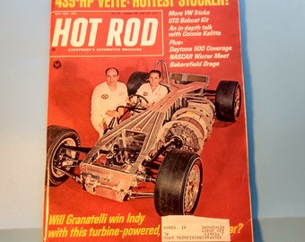 Vintage HOT ROD Magazine May 1967 Great gift for Dad and Grampa. Original price 50 cents!!!