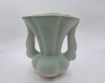 Niloak Matte Light Mint Green Pottery Vase, Circa 1940's