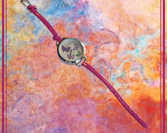 Vintage Anne Klein Silver Tone Butterflies Fashion Watch, New Battery