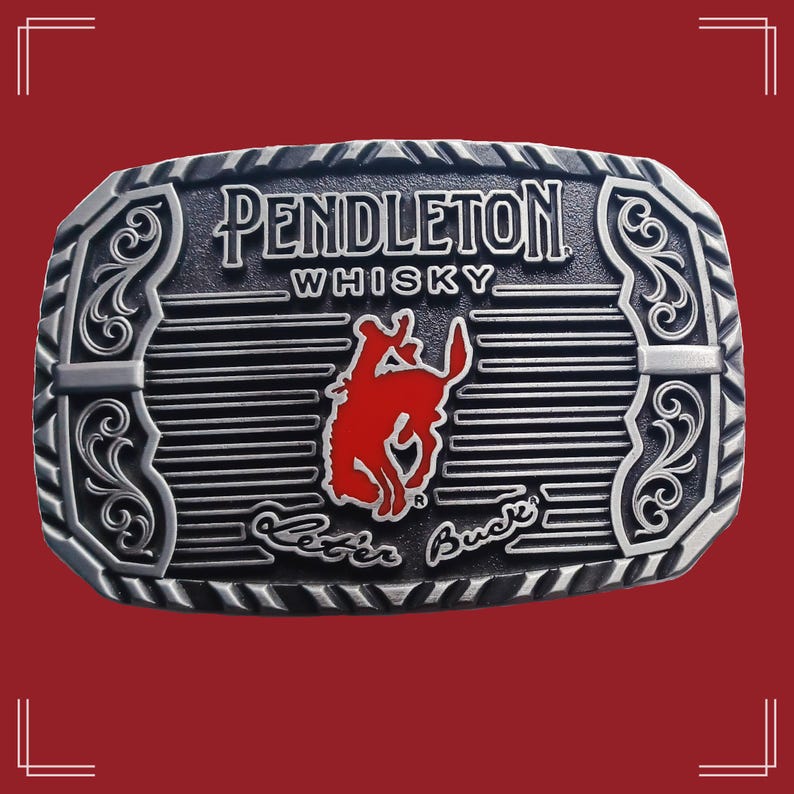 Red Suspender Rodeo Montana Silversmiths Limited Edition Pendleton Whiskey Let'er Buck ...
