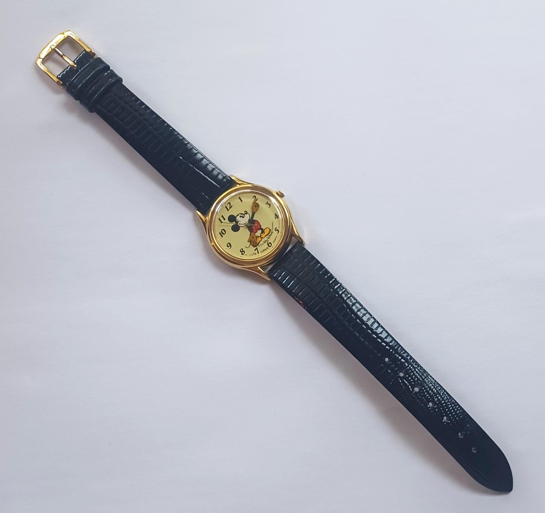Lorus Disney Mickey Mouse Watch Gold & Black 2 Face Link Band Vintage ❌SOLD sold Sold❌ ?? Rare Vintage Lorus Tank Mickey Mouse  main image 2