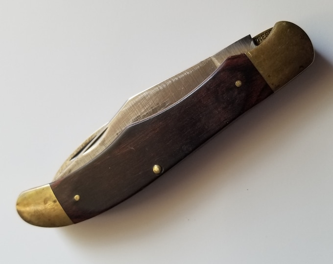 Imperial Frontier Double Eagle 4625, Wood Folding 2 Blade, Vintage