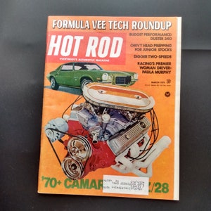 HOT ROD March 1970 Magazine Great Father&#39;s Day Gift, Guy Gift, Original price 50 cents!!!