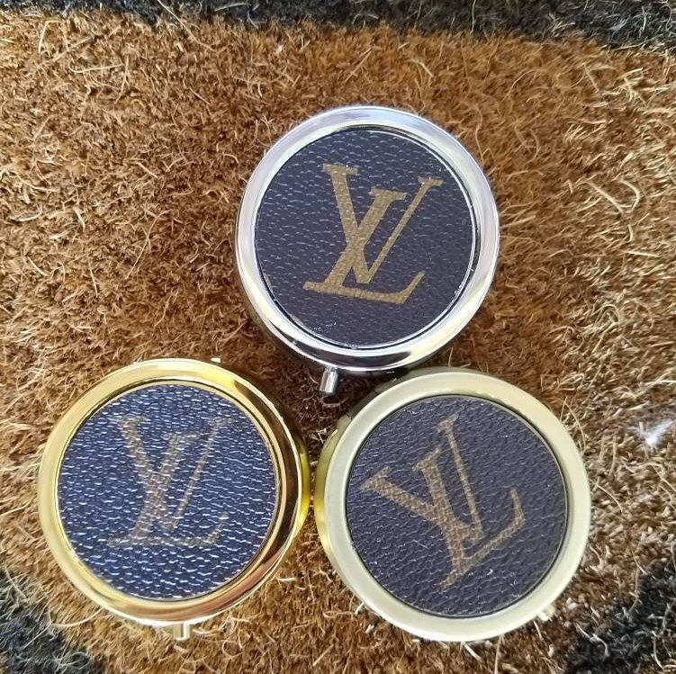 Louis Vuitton Inspired Pillbox LV inspired Pill box Faux LV Etsy