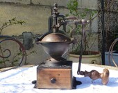 LARGE Antique French Coffee Grinder - Peugeot A1 Coffee Grinder - Peugeot Freres A1 Coffee Mill - Coffee Shop Decoration - Moulin à Café