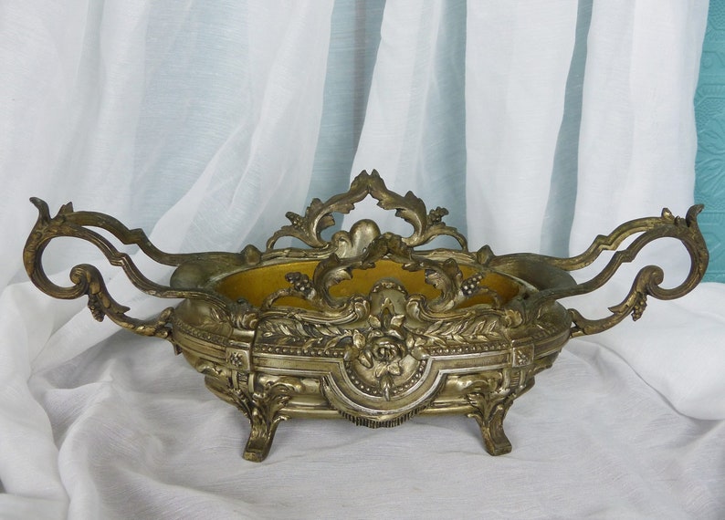 French Decor French Metal Planter French Rococo Planter French Rococo Plant Pot LARGE French Classical Jardiniere Metal Jardiniere