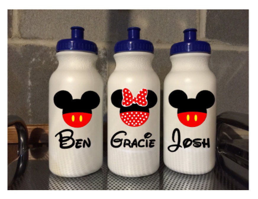 Custom Disney Decals for Water Bottles Etsy
