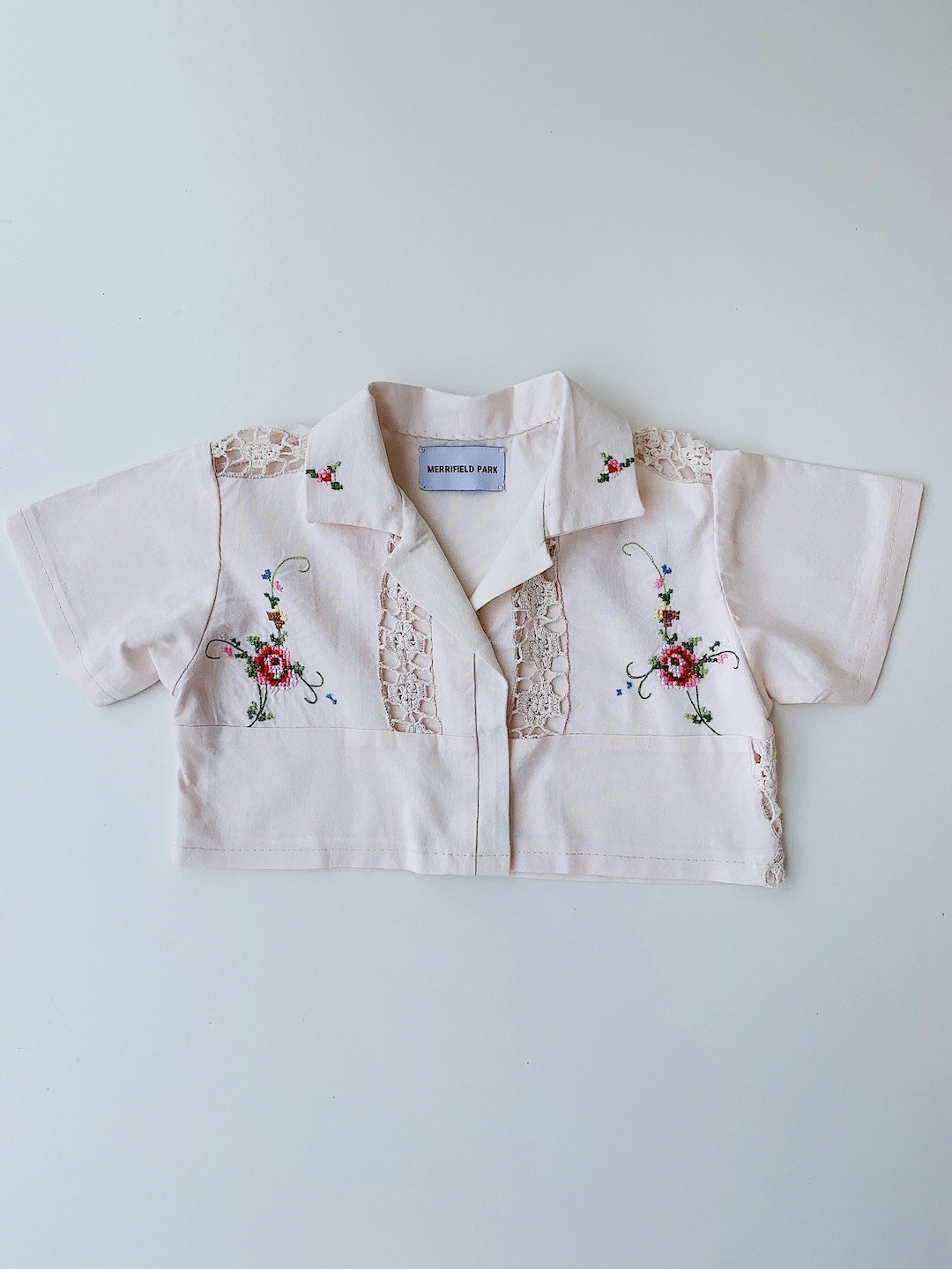Vintage Floral Cross-stitch Shirt - Etsy