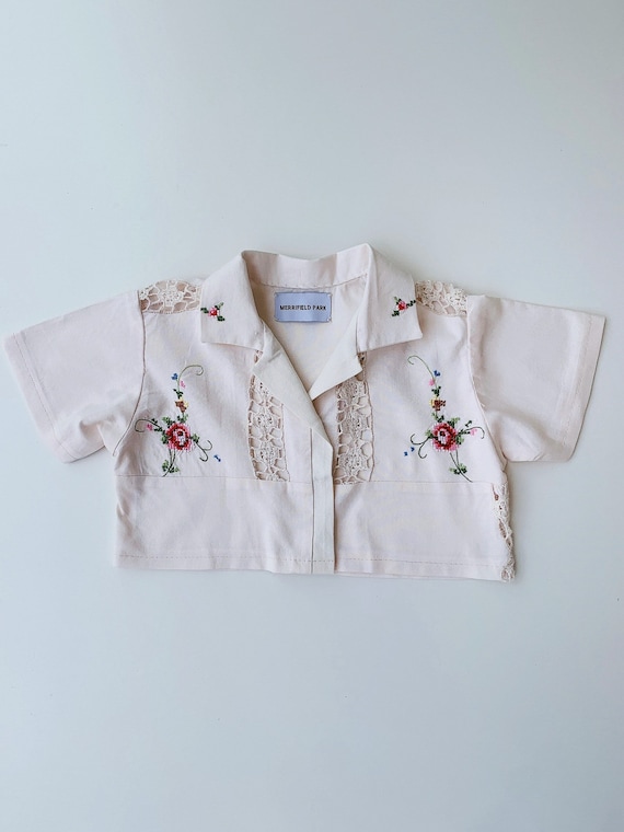 Vintage Floral Cross-stitch Shirt - Etsy
