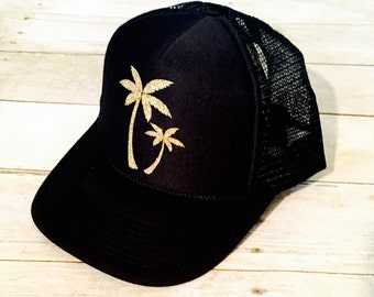 Palm Tree Trucker Hat | Palms Trucker Hat | Palm Springs Truckers | Palm Springs Vacation Trucker Hats | Trucker Hats | Palm Springs | Palms