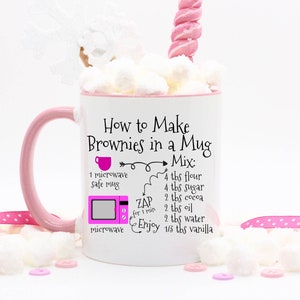How to Make Brownies in a Mug | Brownie Mug for Kids | Valentines Gift for Bakers or Kids | Brownie Valentine&#39;s Day Gift for kids | Baking