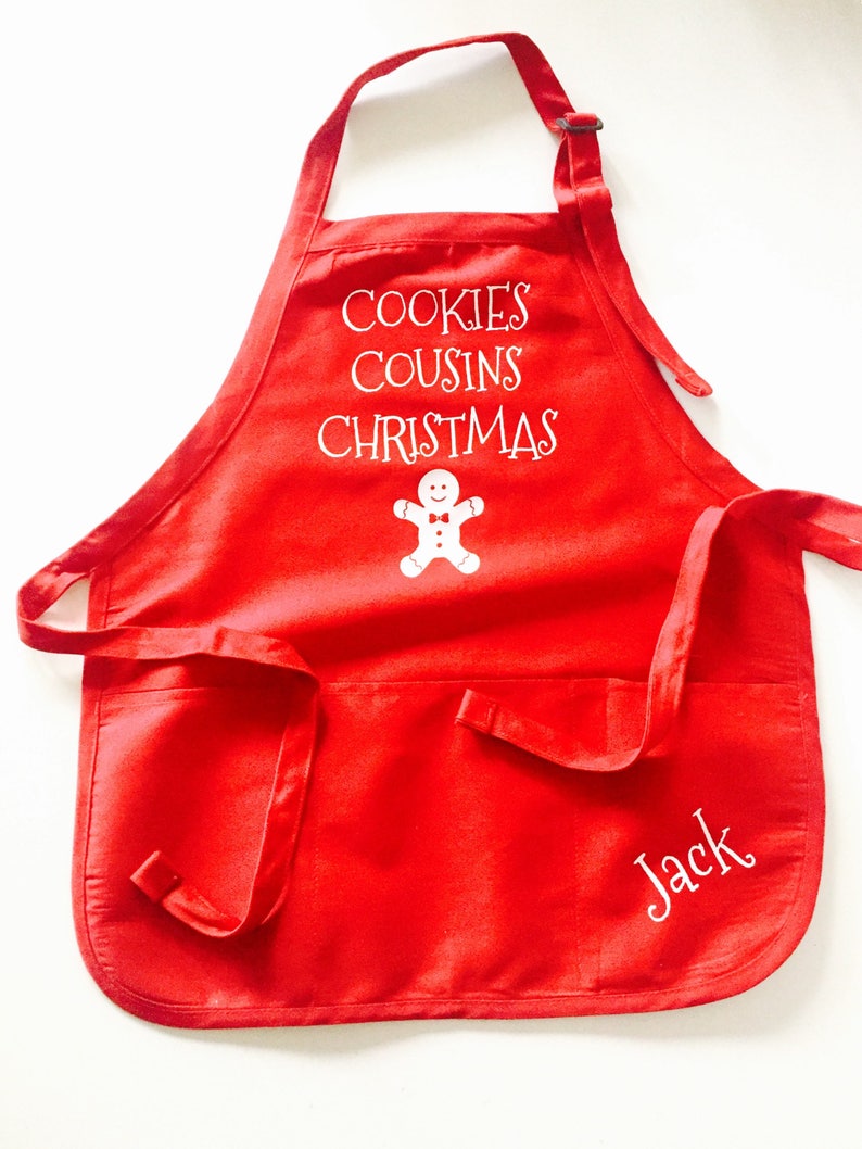 Cookies Cousins Christmas Apron Cookie Baking Aprons Etsy