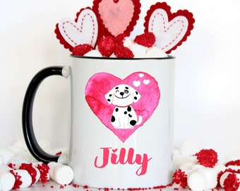 Personalized Puppy Mug for Kids | Puppy Valentines | Valentines Gift for Kids | Personalized Gifts | Puppy Lovers | Puppy Valentine Gifts