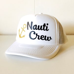 Nauti Crew Hut | Nauti Crew | Nauti Geburtstagsfeier | Hüte für Kreuzfahrten | Gruppenmütze | Maritime Mützen | Nauti Crew Party | Geburtstage | Truckers
