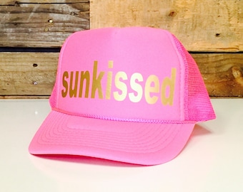 Sunkissed Trucker Hat | Sunkissed Hat | Mermaids | Beach Hat | Christmas Gift under 20 | Beach Lovers | Gifts for Beach Vacation | Xmas Gift