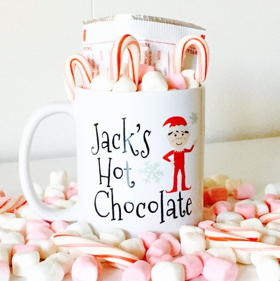 Personalized Hot Chocolate Mugs Elf Hot Chocolate Mug for Kids Hot