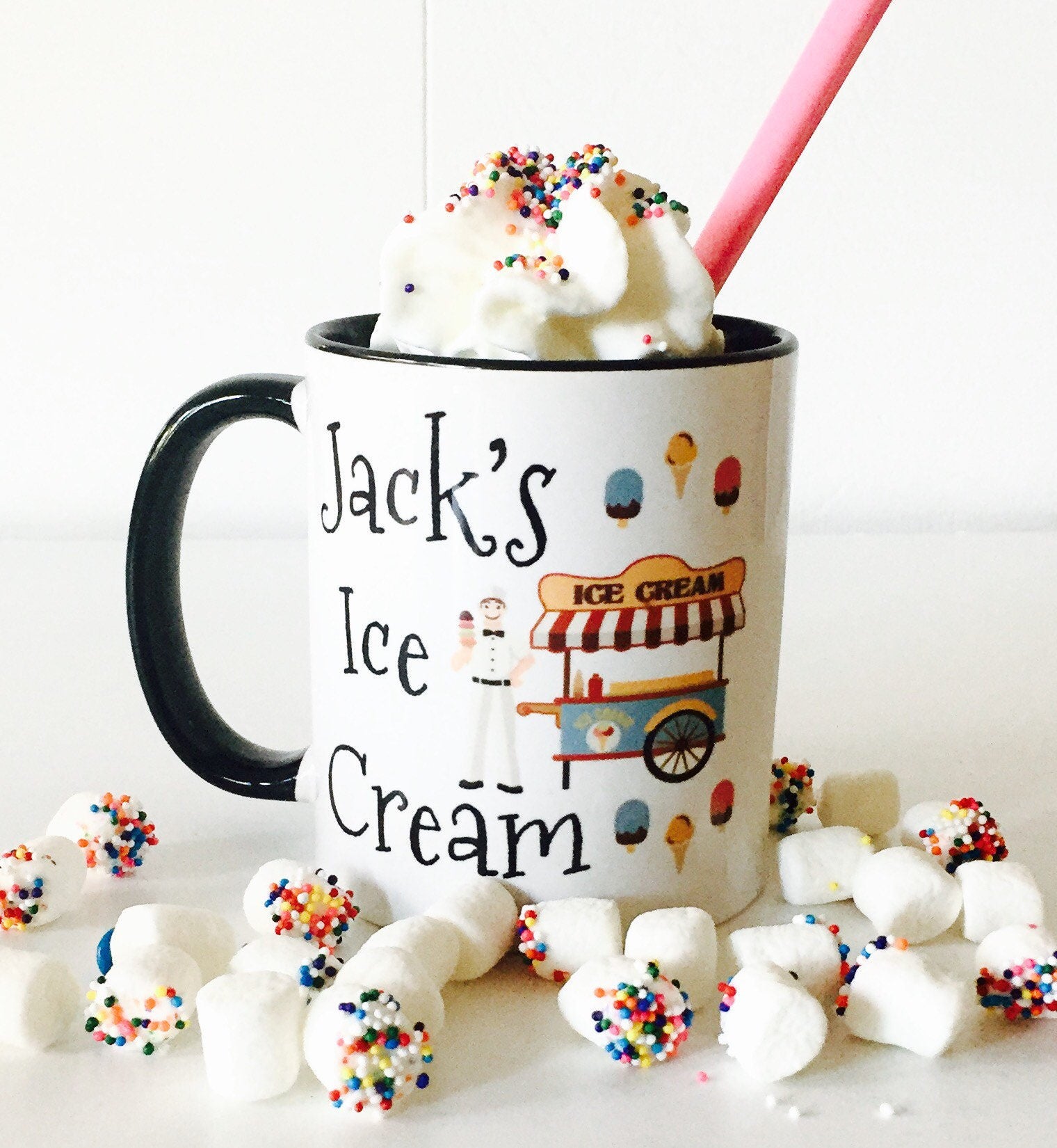 Ice Cream Mug Personalized Ice Cream Cups Christmas Gifts Etsy