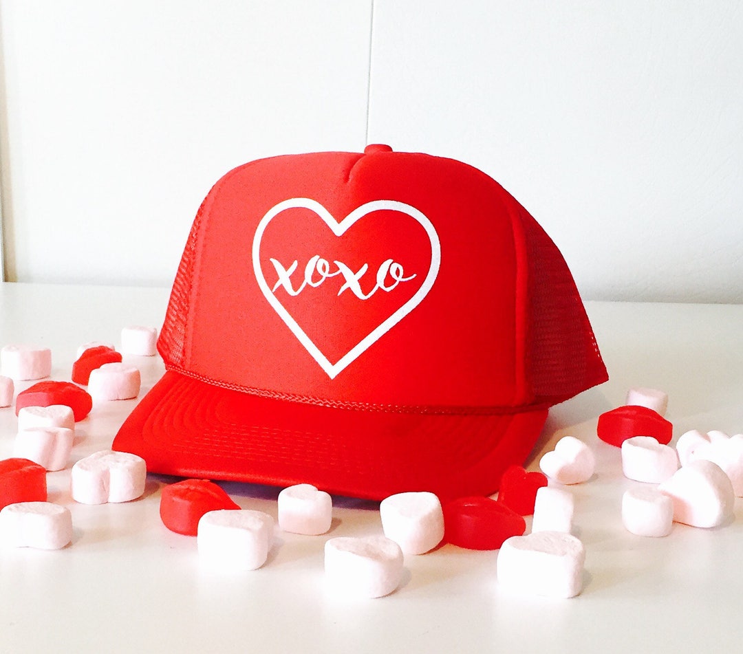 XOXO Trucker Hat XOXO Valentine's Day Hat Heartbreaker Hat Heart Vday