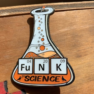 FuNK for Science Pin - Soft Enamel Pin - Pigeons P4 PPPP Fan Art - Pigeons Playing Ping Pong pin