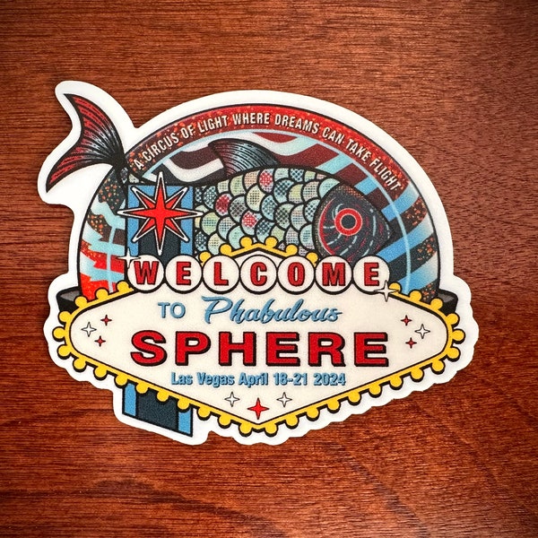Phish inspired Sphere Stickers Slaps - Phish Sphere Las Vegas 2024 show