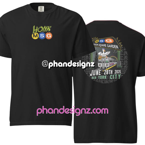 Goose Band Inspired MSG 2025 Shirt - 2 Sided Design Unisex