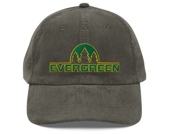 Eggy band inspired Evergreen Corduroy Embroidered hat - Dad Style Unisex Cap