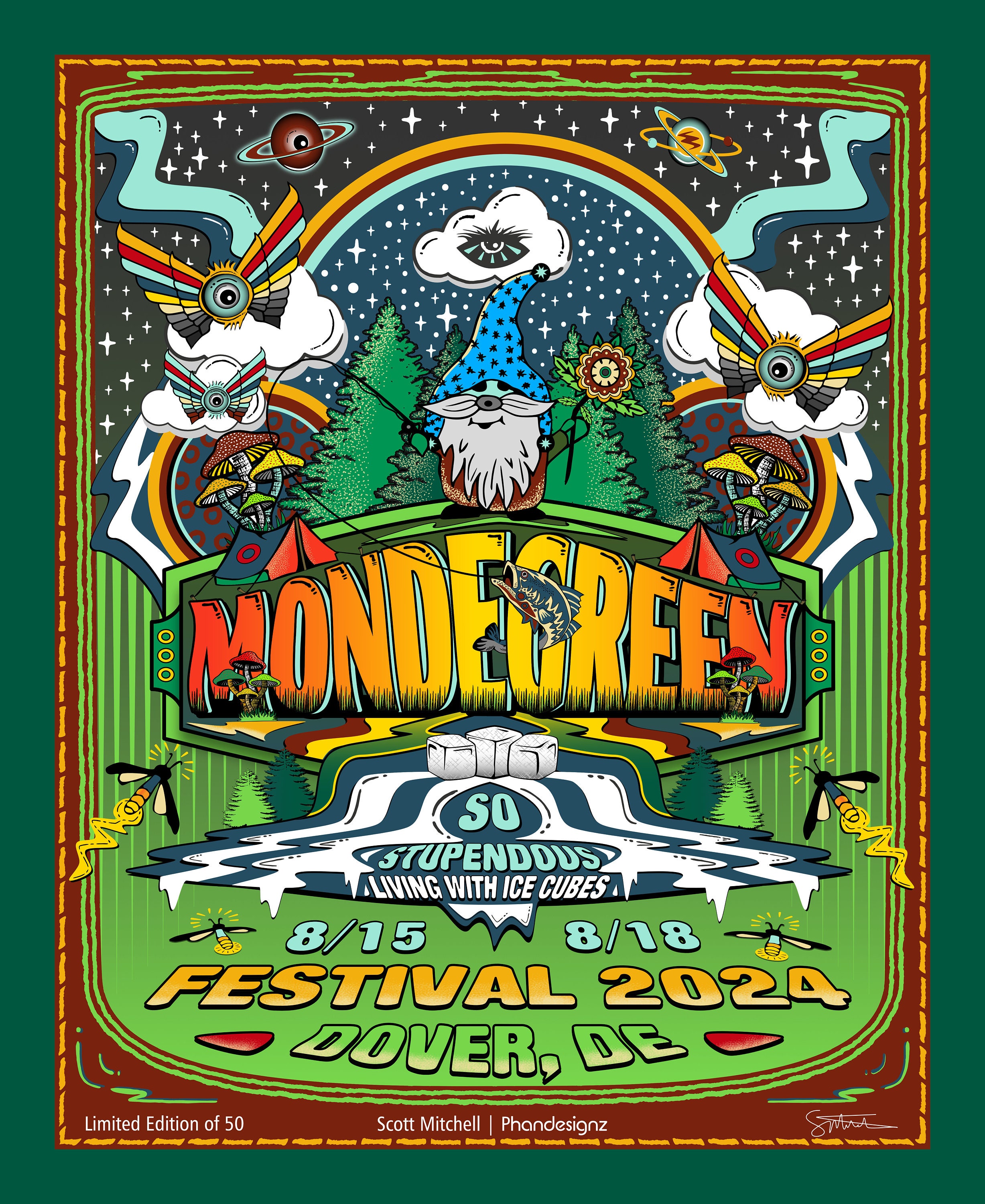 phish ポスター Phish Mondegreen Festival 2024 Poster - Original Fan Art