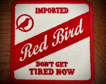 Goose Band Inspired - Red Bird Patch - Fully Embroidered patches