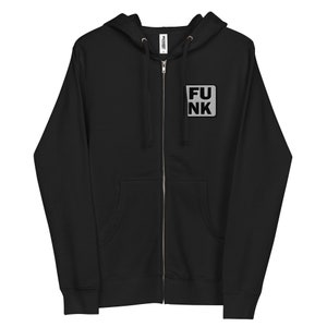 Funk Embroidered Unisex fleece zip up hoodie - Pigeons Playing Ping Pong Inspired