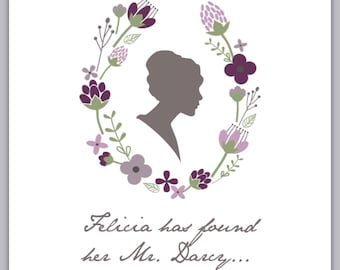 Pride & Prejudice Engagement Party // Plum, Lavender, Gray