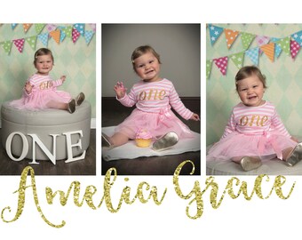 RESERVED for MARIE // Pink & Glitter Gold Tassel Banner // Thank You // DIY Printable 5x7 // Party Thank You