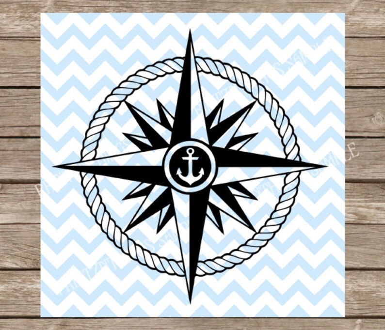Compass SVG Nautical svg Anchor svg Ocean svg Compass Etsy