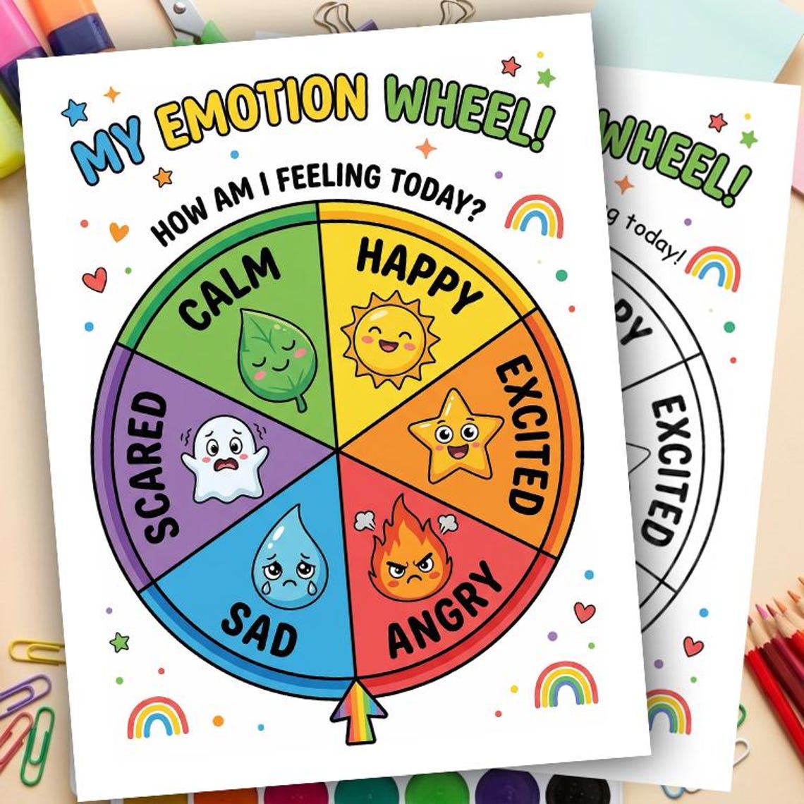 Feelings Check-in | Kids Emotion Wheel & Interactive Feelings Check-in ...