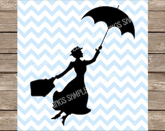 Disney SVG, Mary Poppins svg, svg, svg files, Mary Poppins, svg designs, silhouette, svg file for cricut, svg disney Mary Poppins Clipart