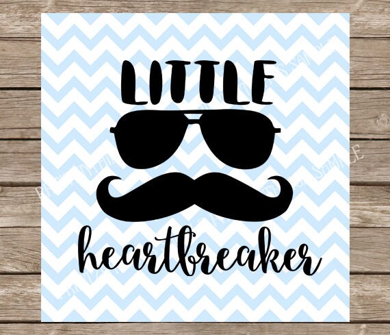Download Baby Boy svg Mustache svg Little Heartbreaker Baby Boy | Etsy