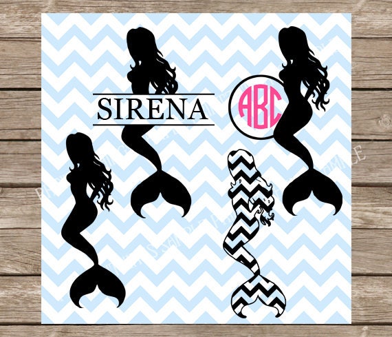 Download Mermaid SVG SVG Bundle Monogram svg Mermaid Monogram SVG ...